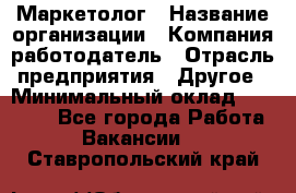 Маркетолог › Название организации ­ Компания-работодатель › Отрасль предприятия ­ Другое › Минимальный оклад ­ 30 000 - Все города Работа » Вакансии   . Ставропольский край